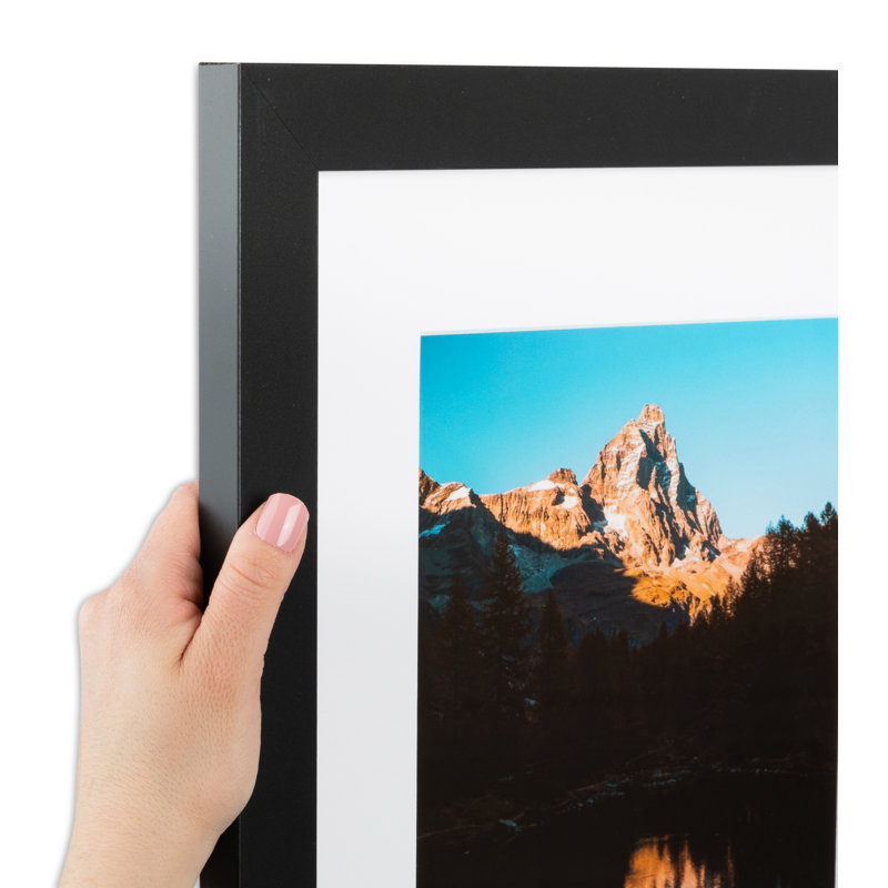 Cadre photo satin Wason, 18 po x 36 po, Noir