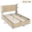 Lit en bois avec rangement spacieux et grand lit en chêne moderne avec plateforme de levage