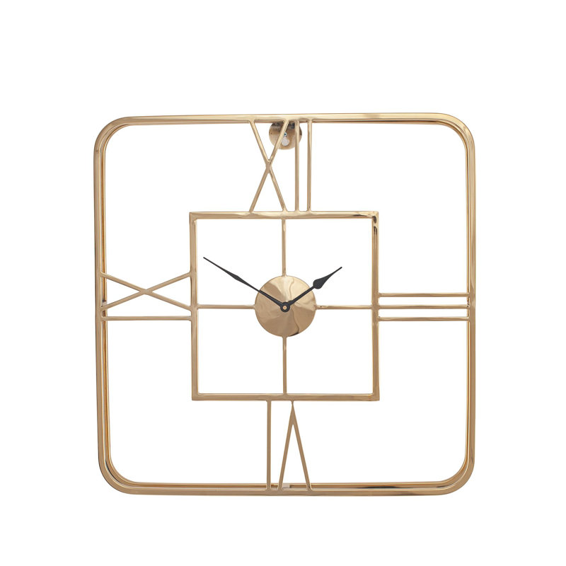 Angleton Metal Wall Clock, Gold