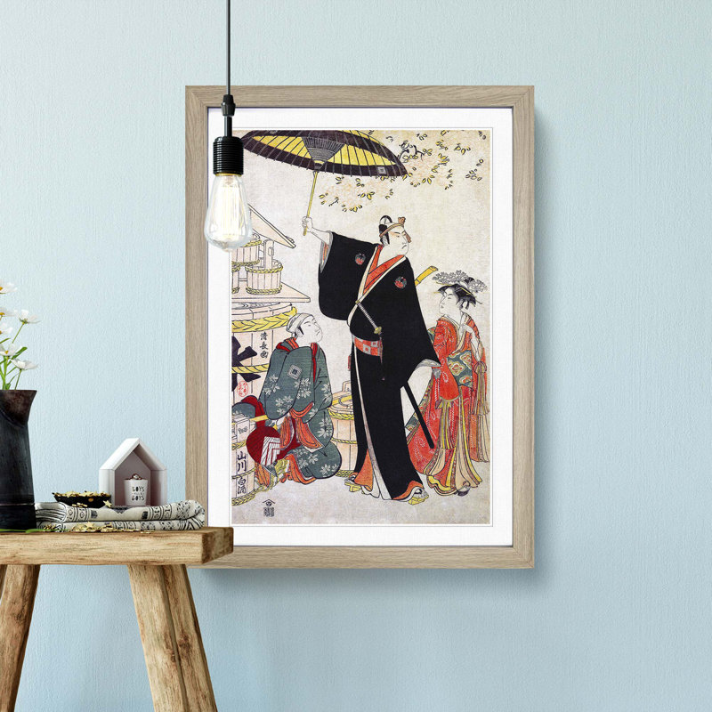 Ichikawa Yaozo III by Torii Kiyonaga - Picture Frame Painting Print, 48cm H x 36cm W x 2cm D, Oak Framed