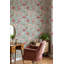 Papier peint floral, élégante murale rétro