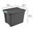 Sterilite 12Pk Latch Tote, Stackable Plastic Storage Container, 12Gal,Gray/Green