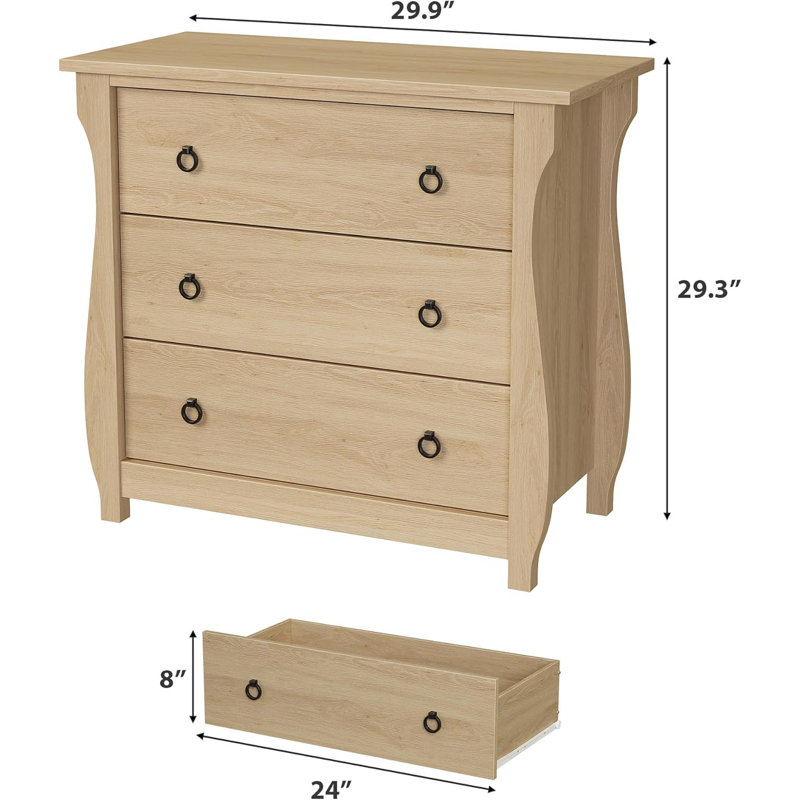 3 Drawer 75.9cm W Chest