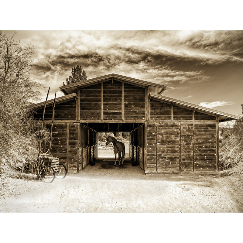Waiting To Ride by Jerry Cowart - Wrapped Canvas Photograph, 30 cm H x 46 cm W
