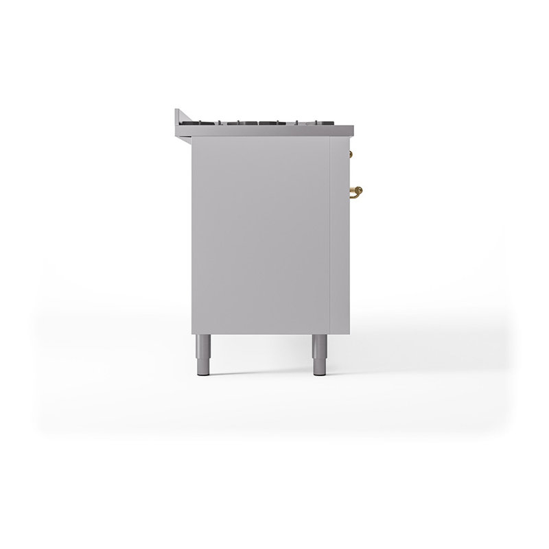 Cuisinière à double combustible ILVE Nostalgie II Series 60 po avec 9 brûleurs scellés et plaque de cuisson (propane liquide, porte pleine)