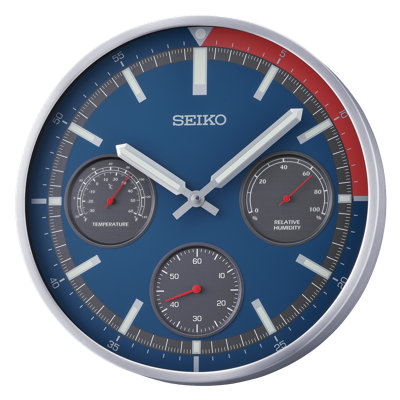 QXA822SLH Wall Clock, Silver-Tone