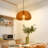 Yingst Harukazu 1 - Light Black/Brown Single Dome Farmhouse Vintage Pumpkin Pendant Light for Dining Room, Kitchen Island, Living Room, Bedroom-1147627235