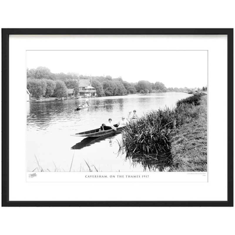 Caversham, On The Thames 1917 - Single Picture Frame Print, 28cm H X 36cm W x 2cm D