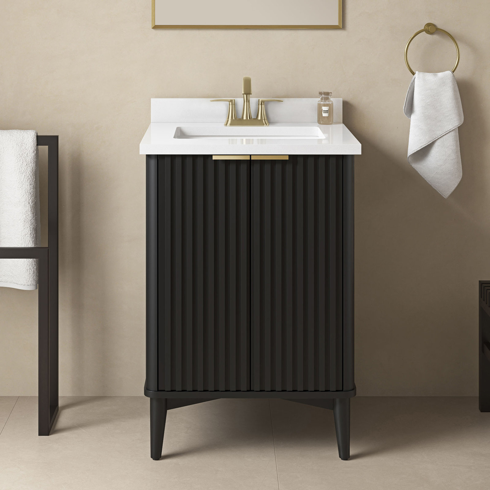 Gabi 24" Single Bathroom Vanity, Onyx Black