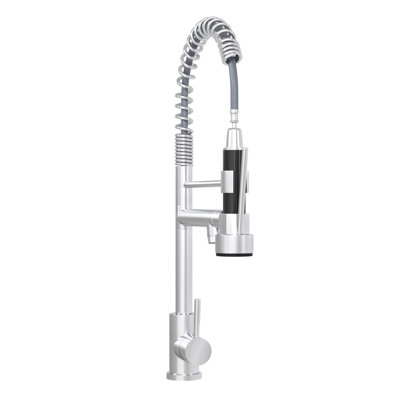 19" Single Handle Kitchen And Bathroom Fixture - Brushed Nickel, Built With Stainless Steel 304 Faucet 304, Nickel Finish For Style