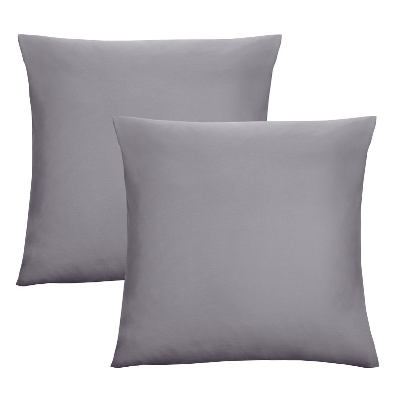 100% Cotton - Set of 2, 40cm W x 40cm L, Dark Grey