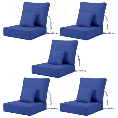 Outdoor Chair Cushions 24 x 24  x 6  Inch, Outdoor Replacement Cushion, Back & Seat Patio Cushions for Outdoor Furniture,  Weather Resistant Patio Cha