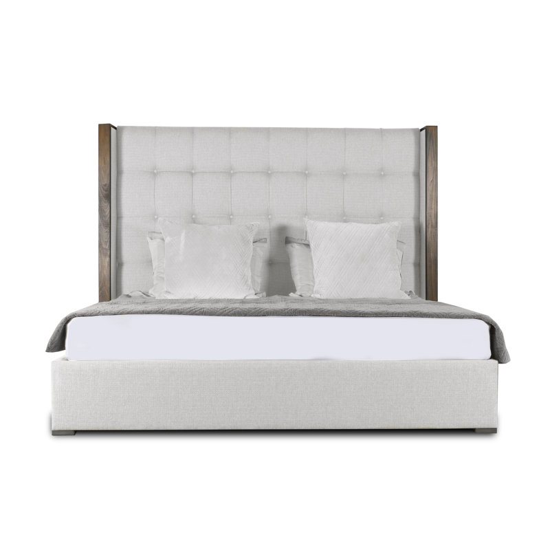 Dipson Upholstered Standard Bed, Brown Flax Revolution®, High King
