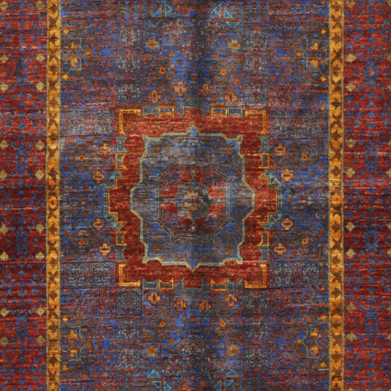 Tapis en laine noué à la main Bungalow Rose