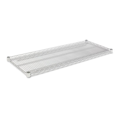 Two-Shelve 48" W x 18" D Wire Shelving Extra Shelves in Silver