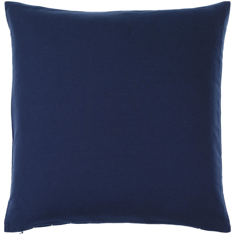 Cotton Throw Square Pillow, Pillow Cover Only - No Insert, 18" x 18", Marine Blue