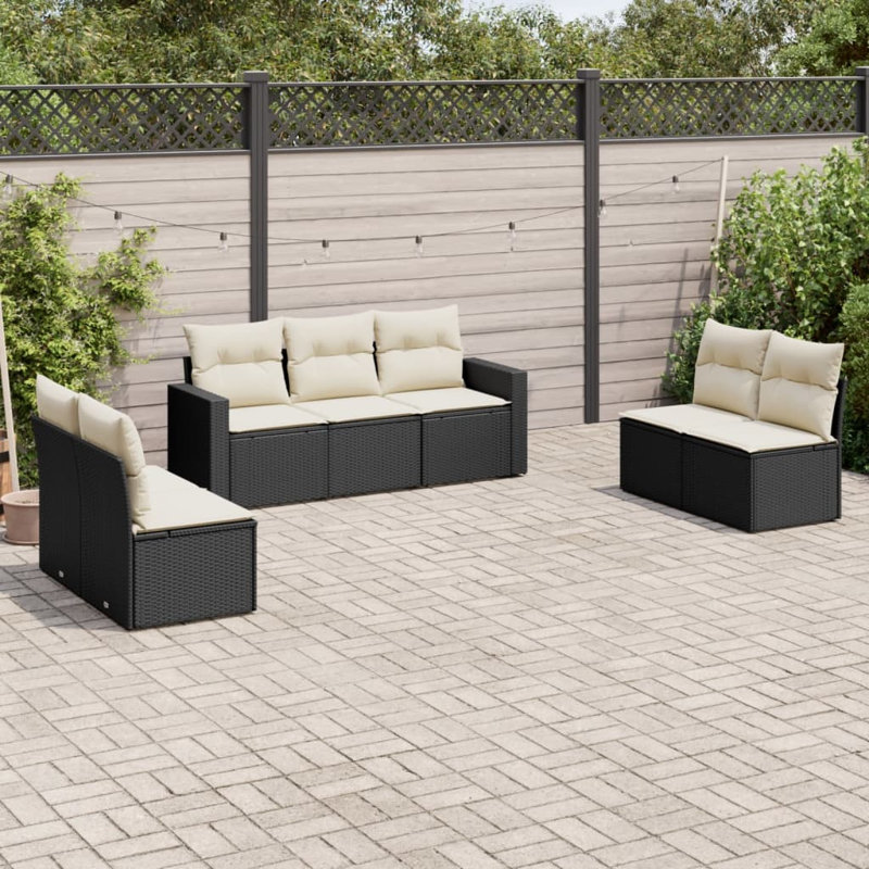 Ensemble de canapé de jardin Vidaxl - noir