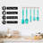 600℉ Heat Resistant BPA-Free Silicone Rubber Spatula Set,Kitchen Cooking Spatulas, Baking, Mixing for Non Stick Cookware, Dishwasher Safe, Set of 5 Aqua Sky-136922016