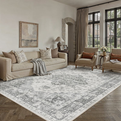 Tapis lavable rétro patiné avec envers antidérapant