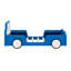 Race Car-Shaped Platform Bed With Decorative Wheels-68768333