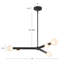 Reese 41-in Urban Bronze Dimmable LED Chandelier with Amber Glass-281923354