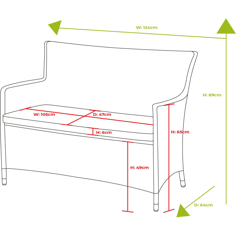 Westbury High Back Bench