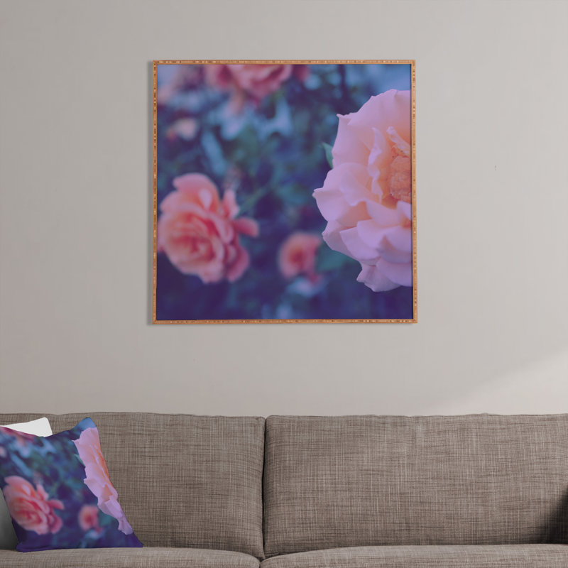 « pretty floral » par eah flores, reproduction de photo encadrée, H 20" x l 20" x P 1"