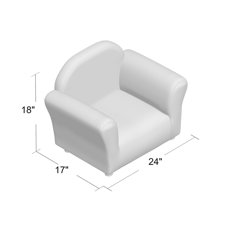 Fauteuil club pour enfants en guingan Weybridge, Bleu marine