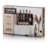 Eddie 4 Bottle Wall Mounted Wine Bottle & Glass Rack in Brown