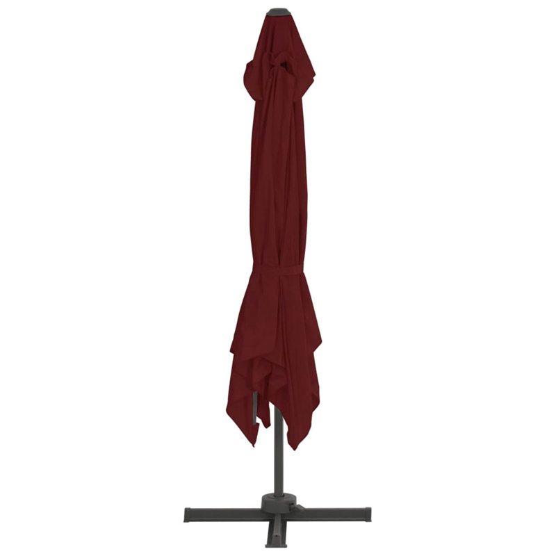 Battle 300 cm W X 400 cm D Tilt Cantilever Parasol with Crank Lift, Red