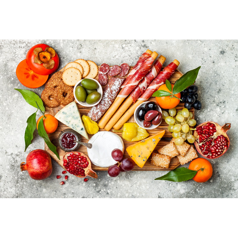 Antipasti Snacks by Sveta_zarzamora - Wrapped Canvas Print, 30cm H x 46cm W x 3.8cm D