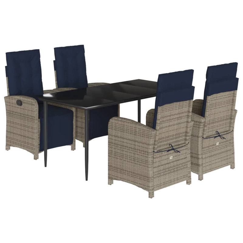 Table rectangulaire 5 pièces Vidaxl