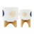 S/2 5/8" Funky Planter W/ Stand