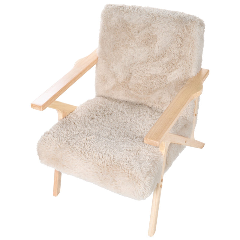 Upholstered Slipper Chair, Beige