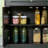 Sideboard Buffet Cabinet, Modern Black with 2 Drawers &amp; Adjustable Shelves | Solid MDF | Anti-Tipping