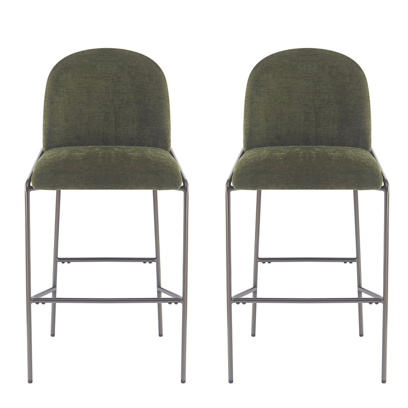 Ensemble de 2 tabourets de bar Galen, Vert