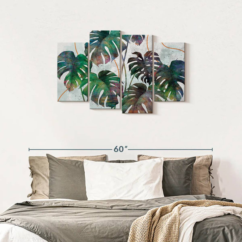 «Monstera Leaves», reproduction sur toile, H 43 po x l 27 po x P 1,25 po