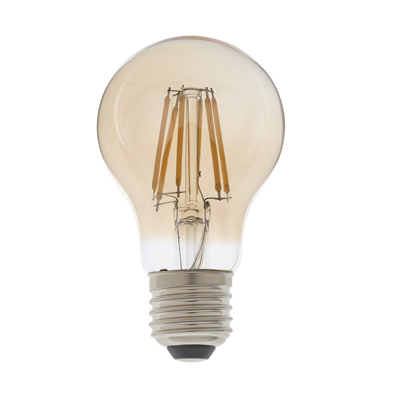 6W E27 ES A60 Amber GLS LED Dimmable Bulb - 540lm 2500K Warm White