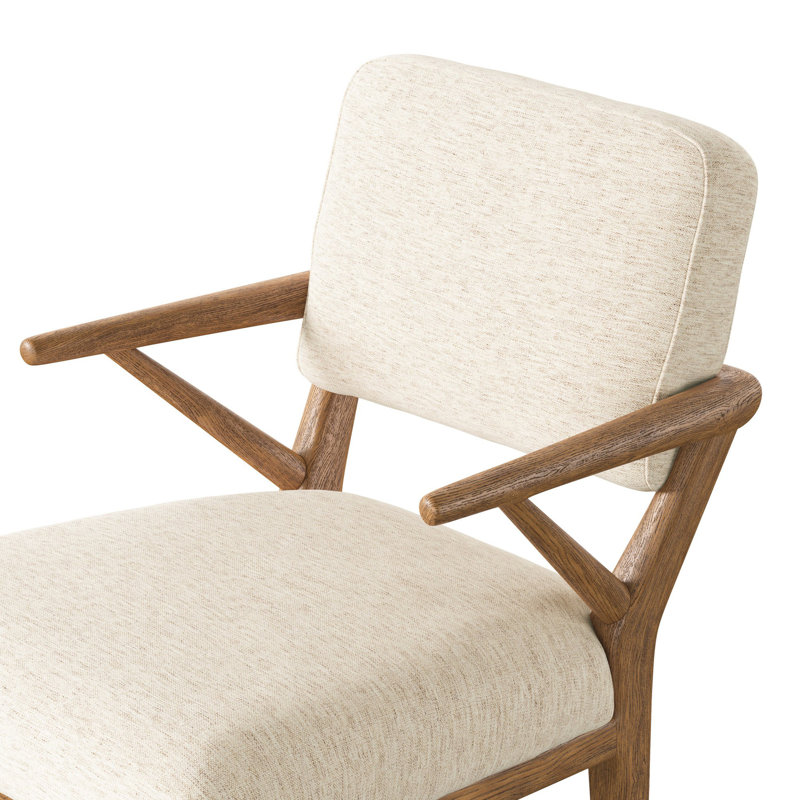DEIDRE Upholstered Arm Chair, Crypton Nomad Snow