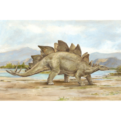 Dinosaur Illustration I by Ethan Harper - Wrapped Canvas Painting