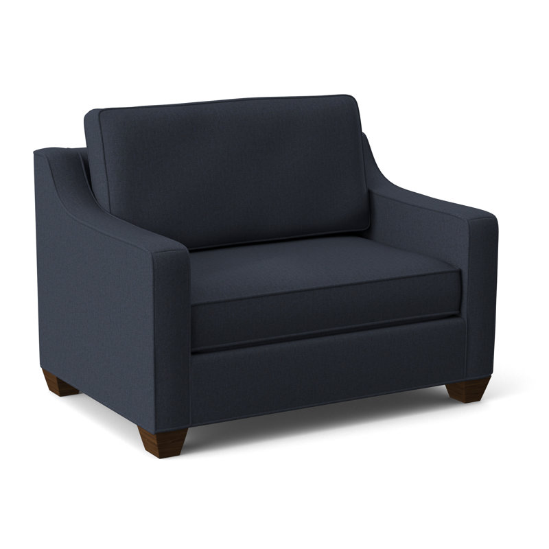 Clark Convertible Chair, Montana Walnut, Archetype Admiral