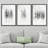 Black And White Pine Trees Simple Minimalist Neutral Décor Framed On Canvas 3 Pieces Print Wall Art-91260038-91260039