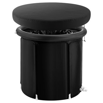 Baignoire portative pour la relaxation en eau froide portable, 31,5 po, avec anneau gonflable confortable et relaxant, couche intérieure durable