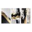 «Geometric Essence Minimal Abstract Gold», ensemble de 3 reproductions-986223227-986223228