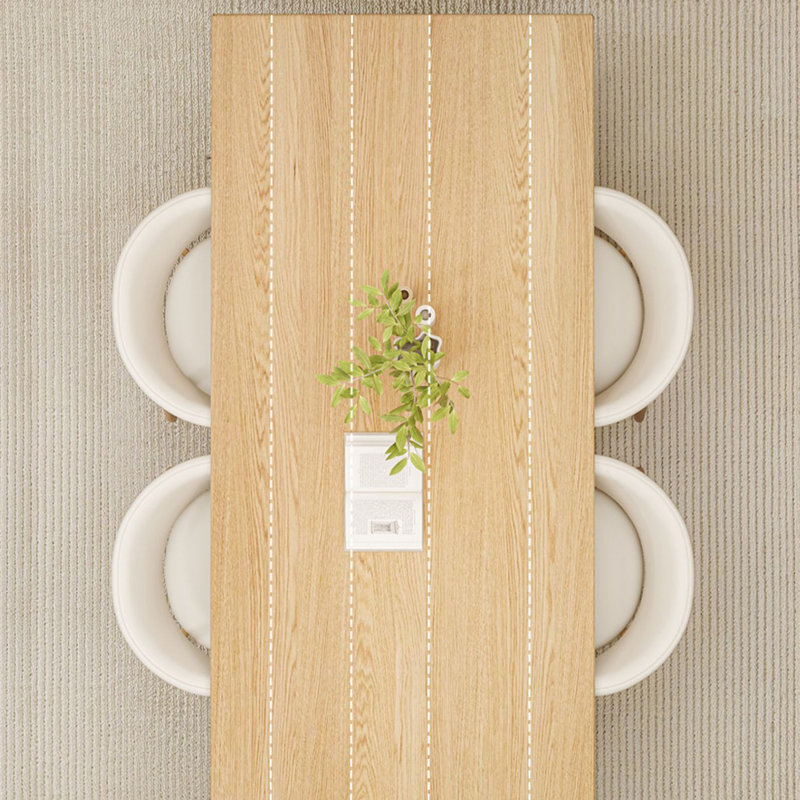 Simple Fashion Dining Table Ash Solid Wood Dining Table, 29.5"H x 62.9"L x 31.4"W