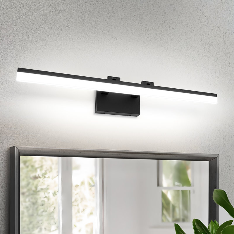 Éclairage pour meuble-lavabo de bar 1 lumière DEL, Noir, 31,5 po de largeur, 5500 Kelvin