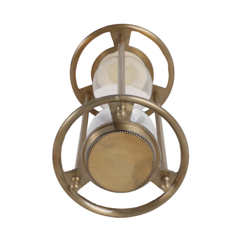 11" Verlice Metal Hourglass, Brown