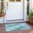 Machine Washable Indoor/Outdoor Xhevrie Teal Rug-933066957