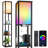 Nevaen 63'' Column Dimmable LED Floor Lamp with Remote&Shelves