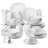 Jayda 50 Piece Porcelain China Dinnerware Set - Service for 6